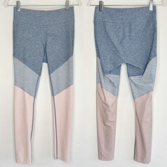 Outdoor Voices Colorblock Springs Lake Dove Rose Quartz 7/8 Leggings Pants Small - Picture 2 of 14